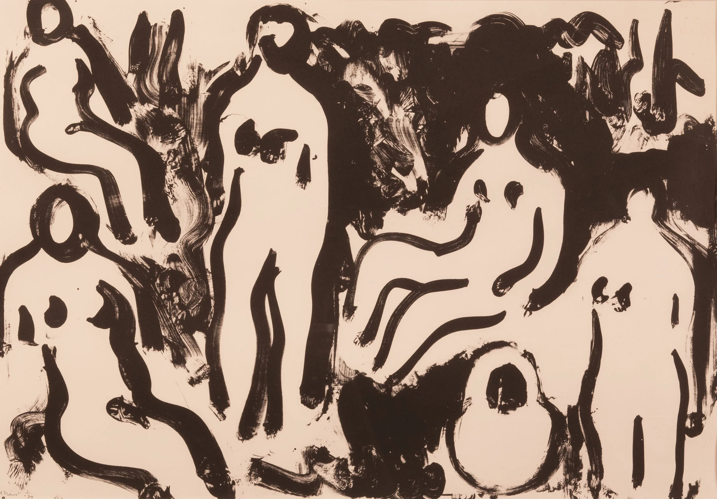 Figure Group Lithograph printed black and white on paper 18 1/2 x 26 3/4 inches (47 x 67.9 cm)