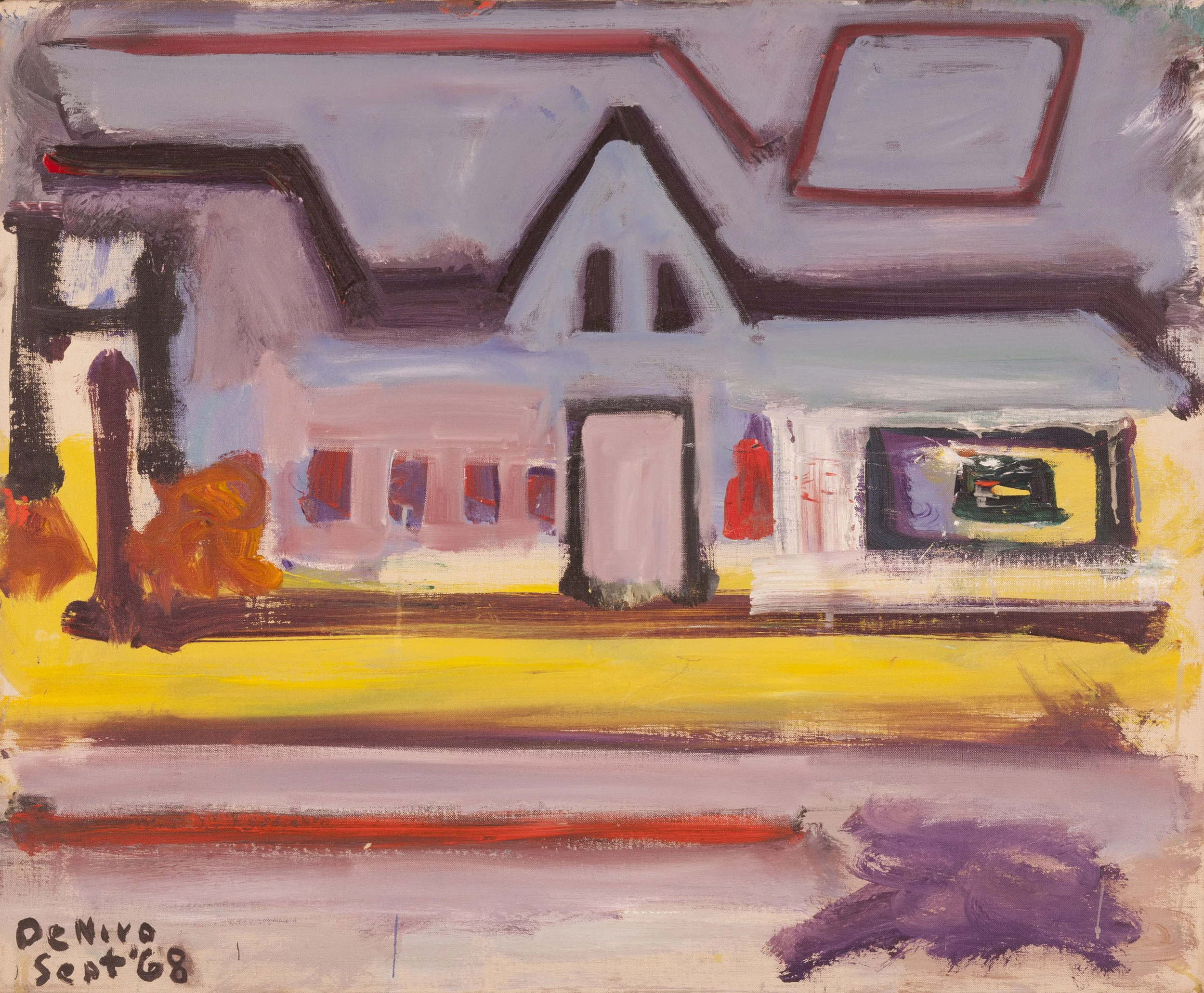 House and Street 1968 Oil on canvas 30 x 25 in (76.2 x 63.5 cm)