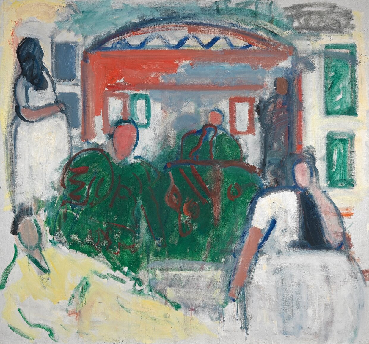 Moroccan Women, 1984, Oil on linen, 70 x 76 inches