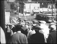 Fans Exiting Nicollet Ball Park, 1946. Photo courtesy of the Minnesota Historical Society.