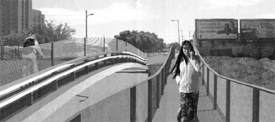 Julie Snow Architects' preliminary conceptual design for the Chicago Avenue bridge.