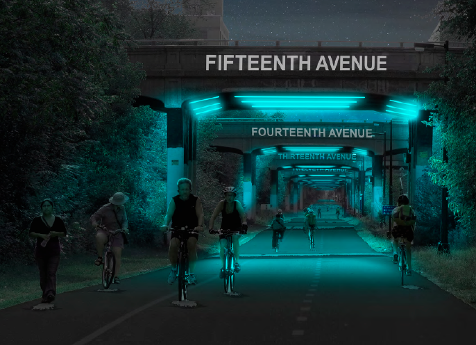 Bridge Concept Night Lighting by Neighborhood