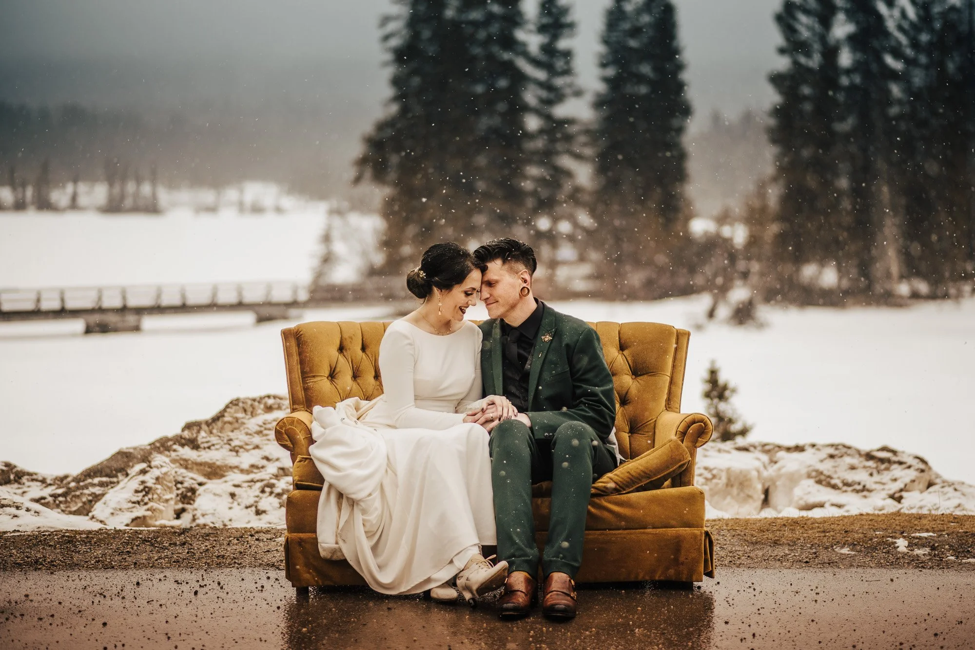 Josh + Elly in Jasper, Alberta