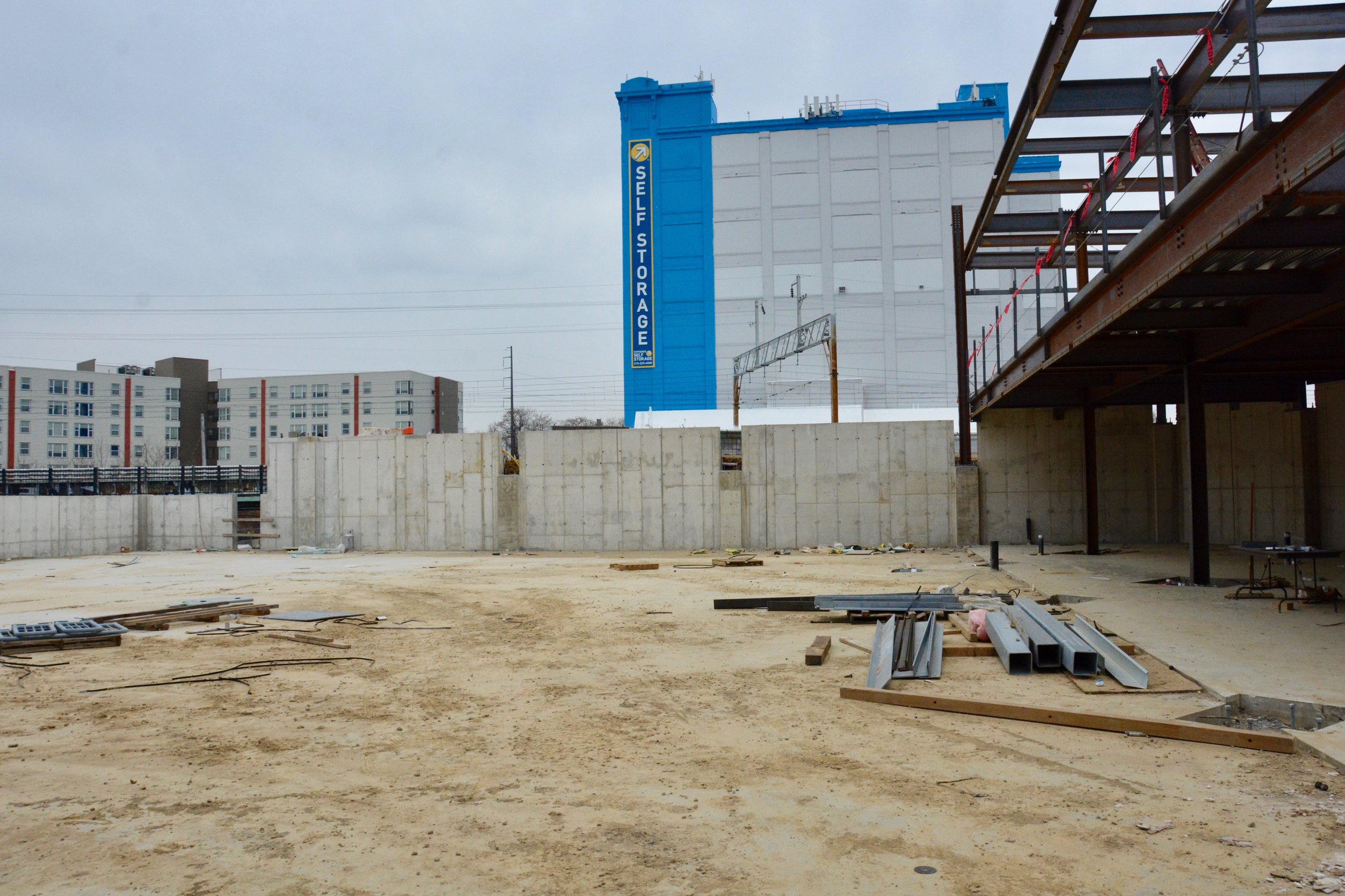 Early stages of the gym from the inside