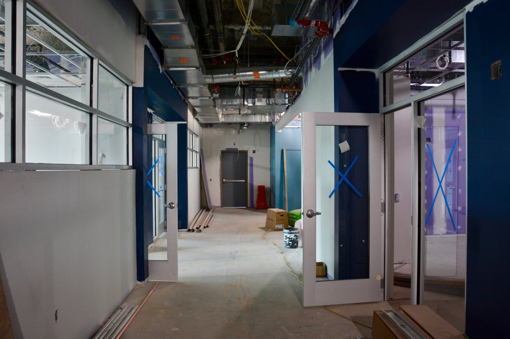 New addition hallway of learning labs