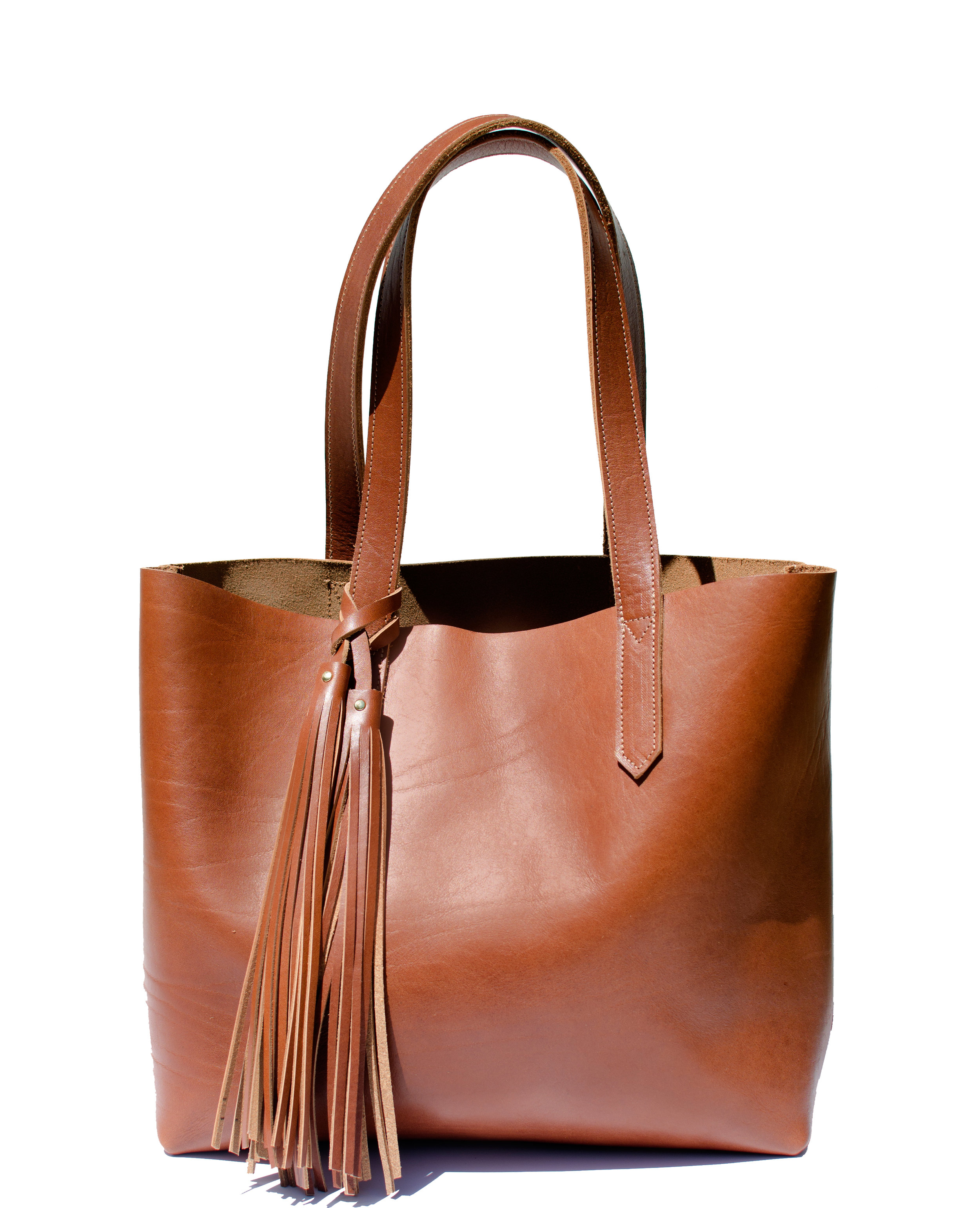 BARA Cognac Everyday Leather Tote