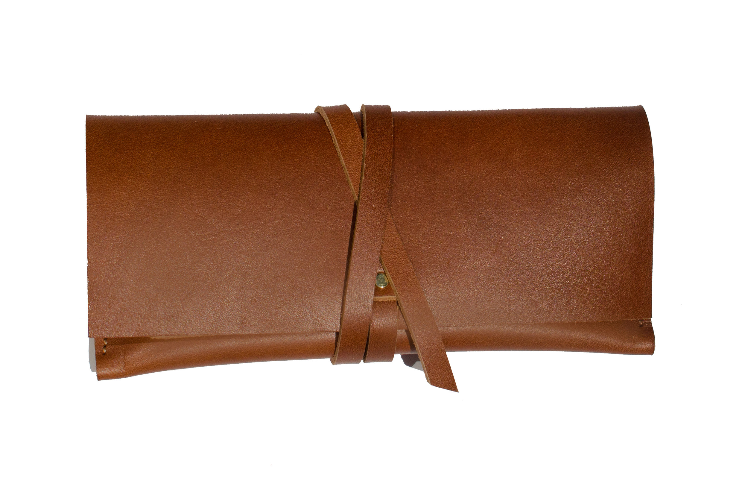 BARA leather wallet in cognac