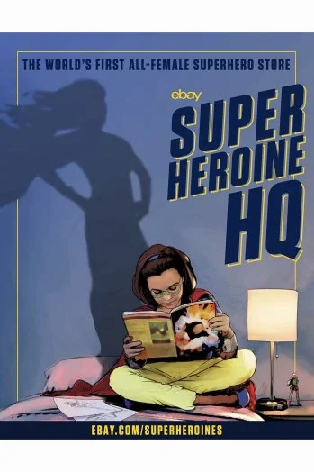 This eBay Superheroine HQ poster is designed by comic illustrator Cat Staggs eBay