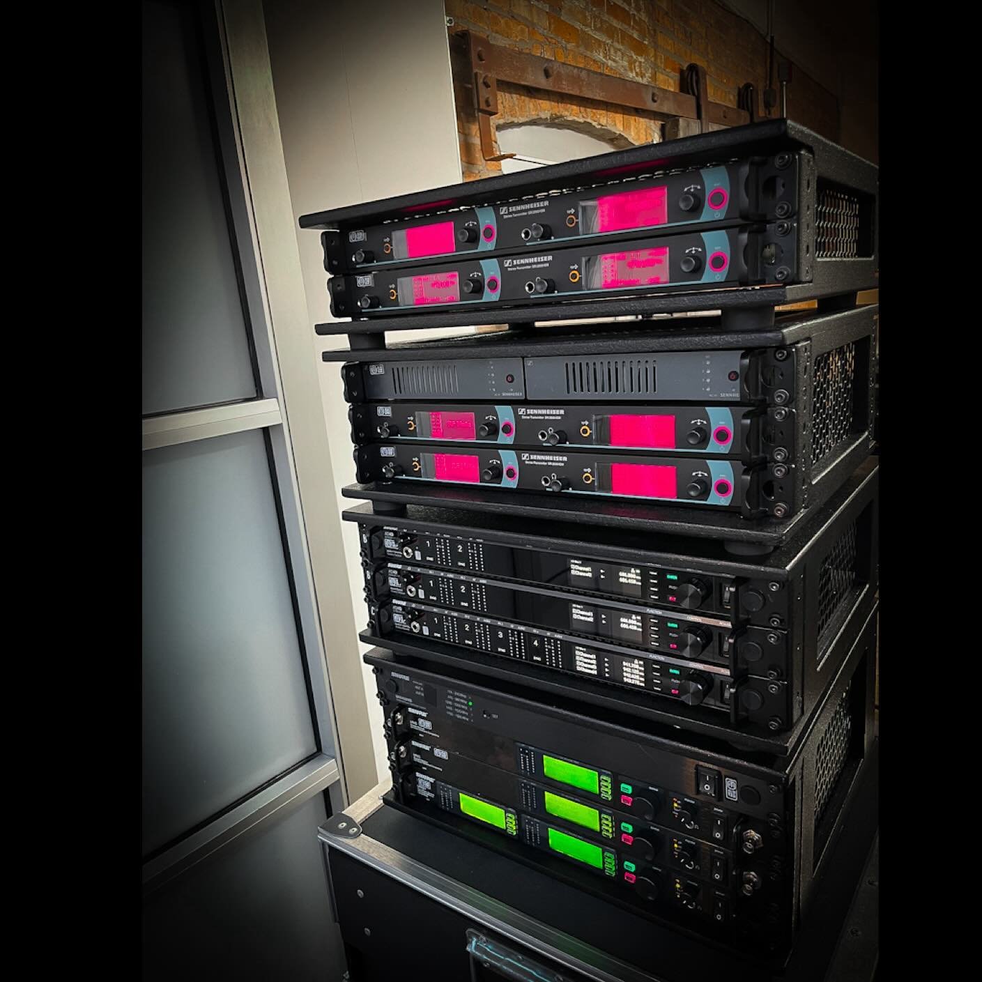 20 Channel Analog / Digital Hybrid IEM and Mic System for a dense RF landscape. 

Featuring @shure Axient Digital K54/X55 Band Handhelds, UHF-R G1/X1 Band Beltpacks for use with @crown_audio CM-311 Headsets (if you know, you know), and @sennheiser 20