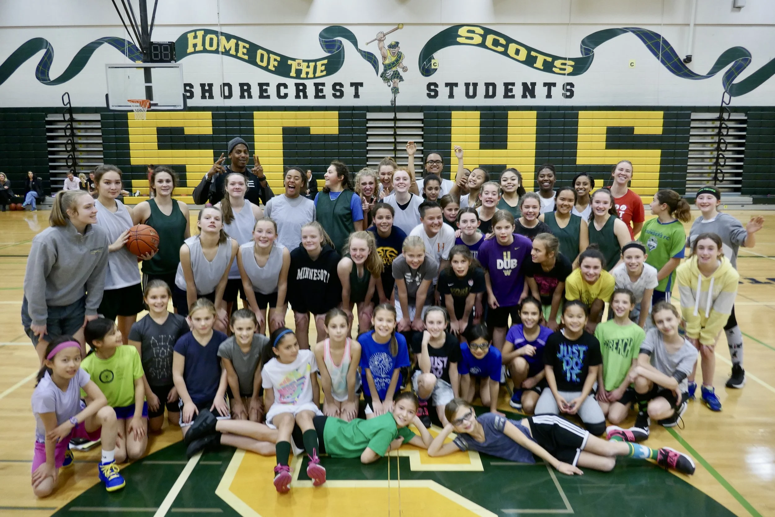 Part of building a K-12 girls basketball program meant bringing the young ones in to work with the high school team. The young ones could look ahead, and the high schoolers knew their fan base.