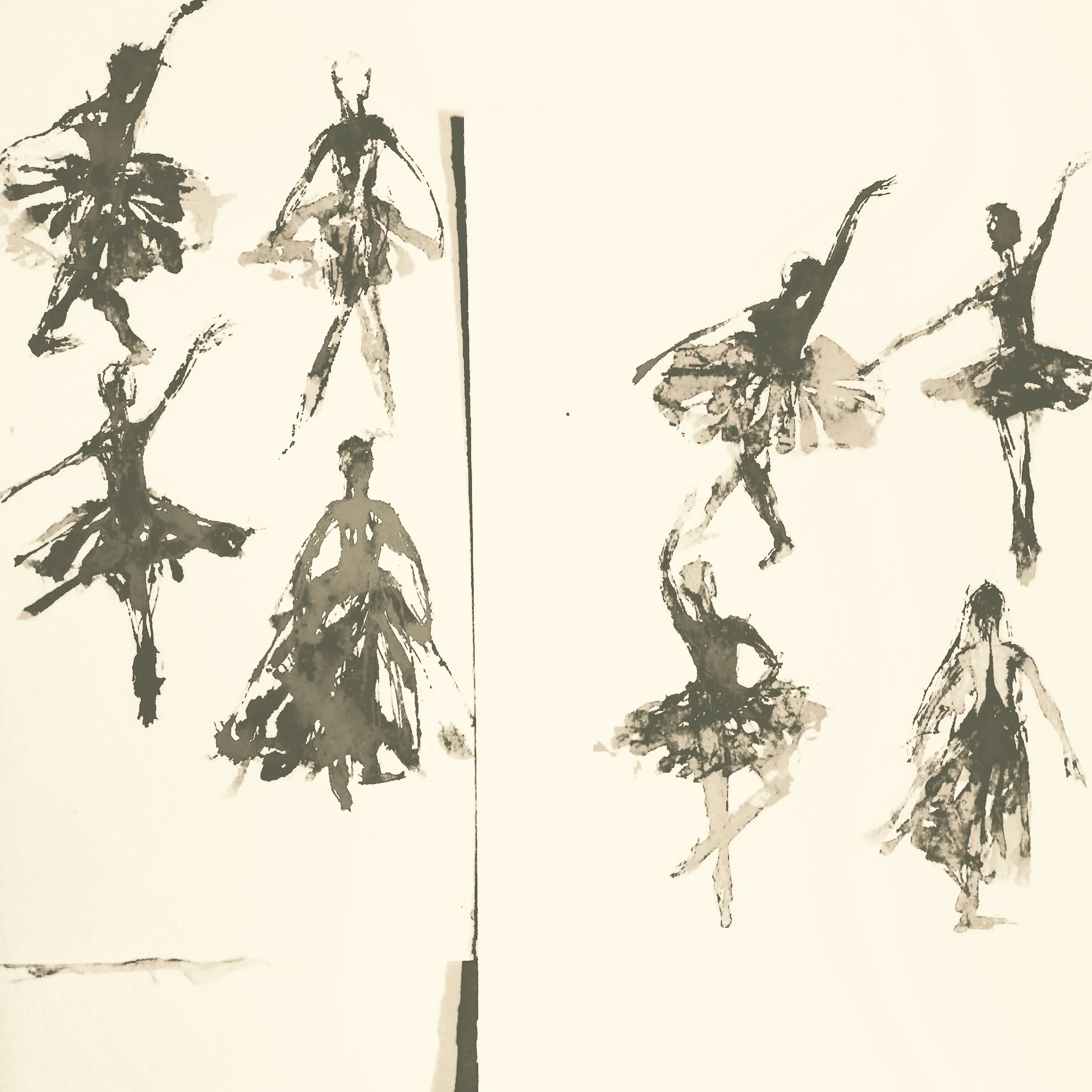 Ballerinas en Pointe in Gray, J.Heloise 2017