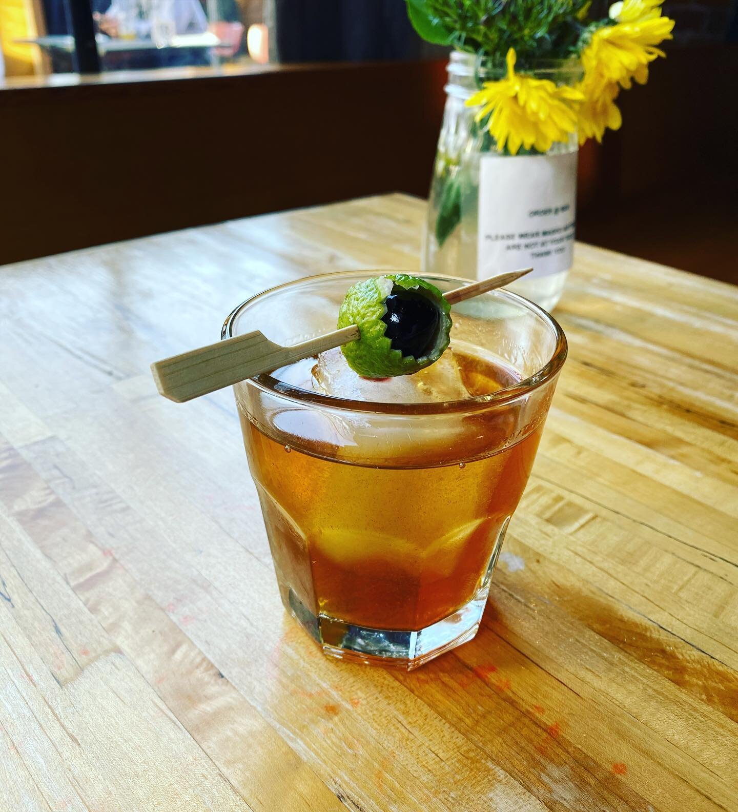 👋 time for another cocktail naming contest! best name gets this drink for free. winner will be announced tomorrow (Sunday). *instagram only*

the essentials: 
- rancho alegre tequila
- cinnamon + date simple syrup
- @cynarusa 70 💪🏻
- house made or