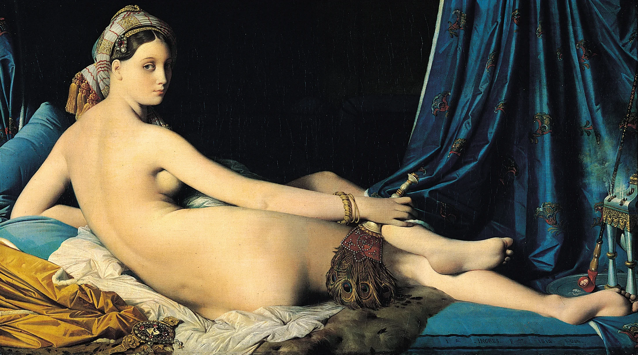 Grande Odalisque painting by Jean Auguste Dominique Ingres (1814)