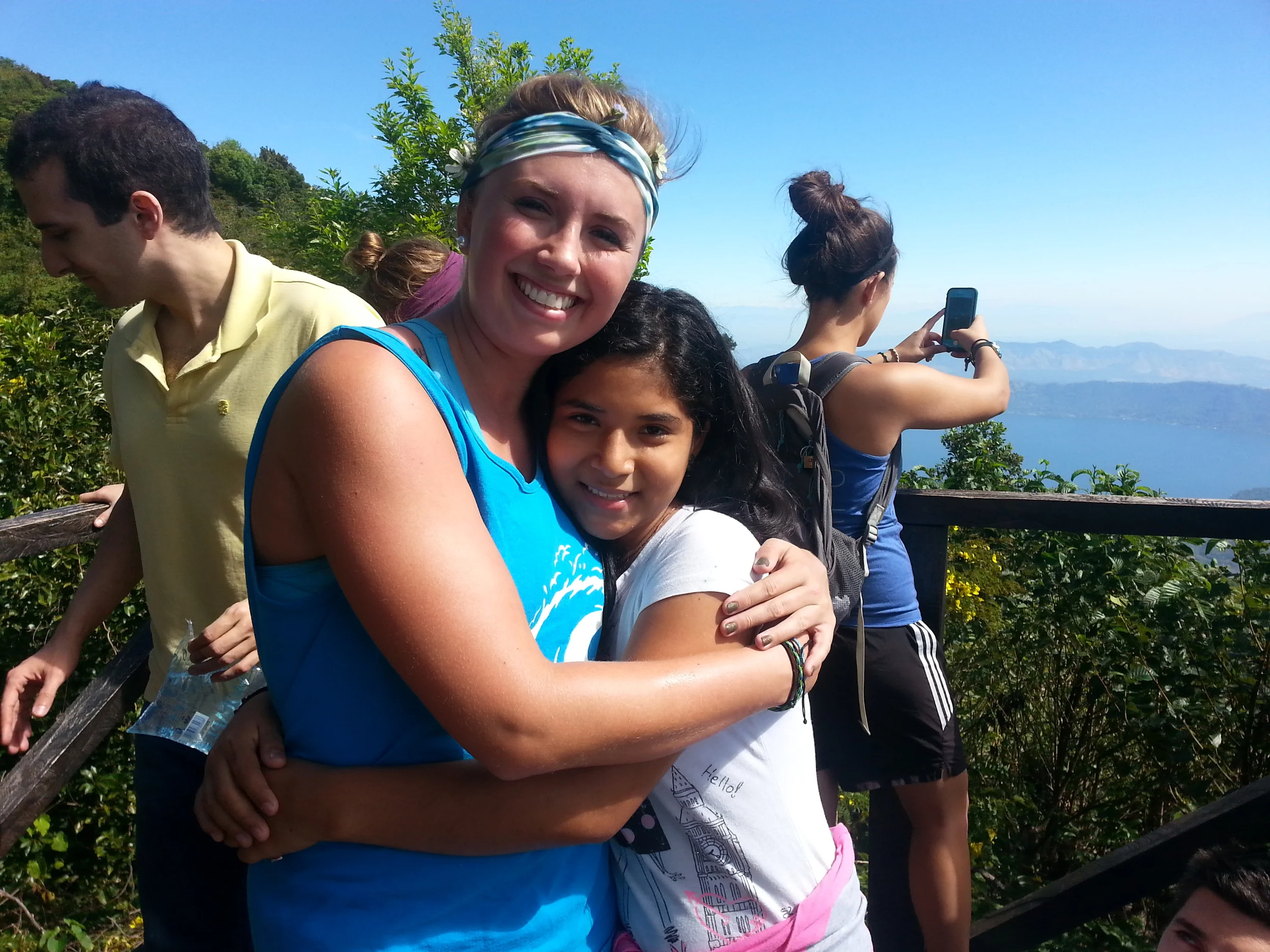 Tara Mulkey visiting on a hike with the children. Leading by example for all our children.