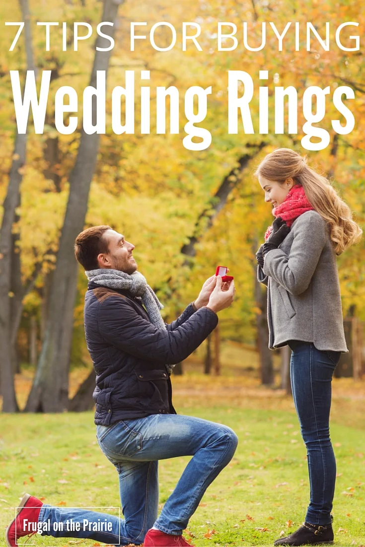 Don't set yourself up in insurmountable debt for a wedding ring! Here are a few tips for buying wedding rings to help you save money for the Big Day.