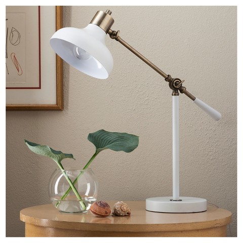 target white desk lamp