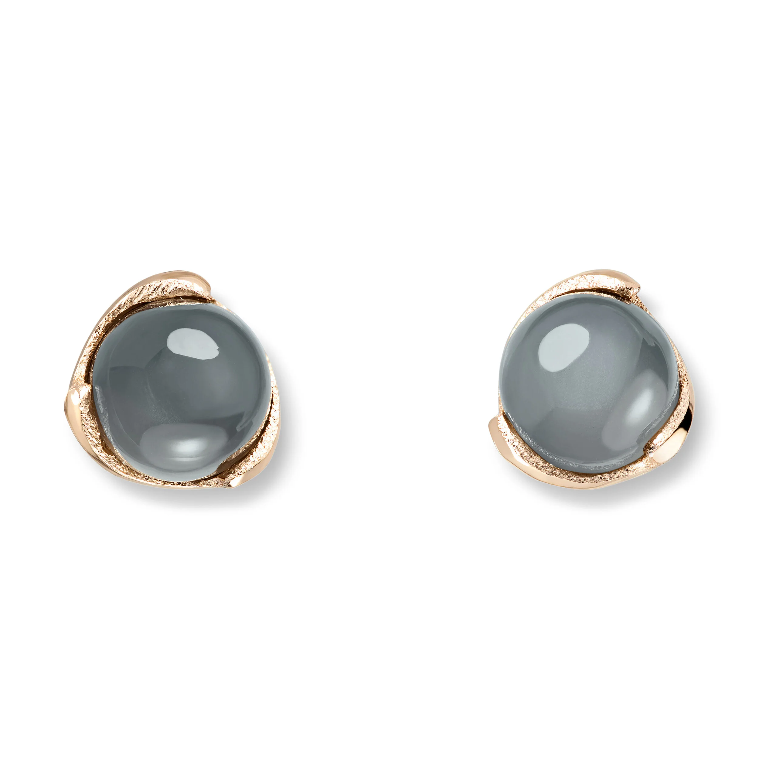 Van Bergen - Blome earrings grey moonstone
