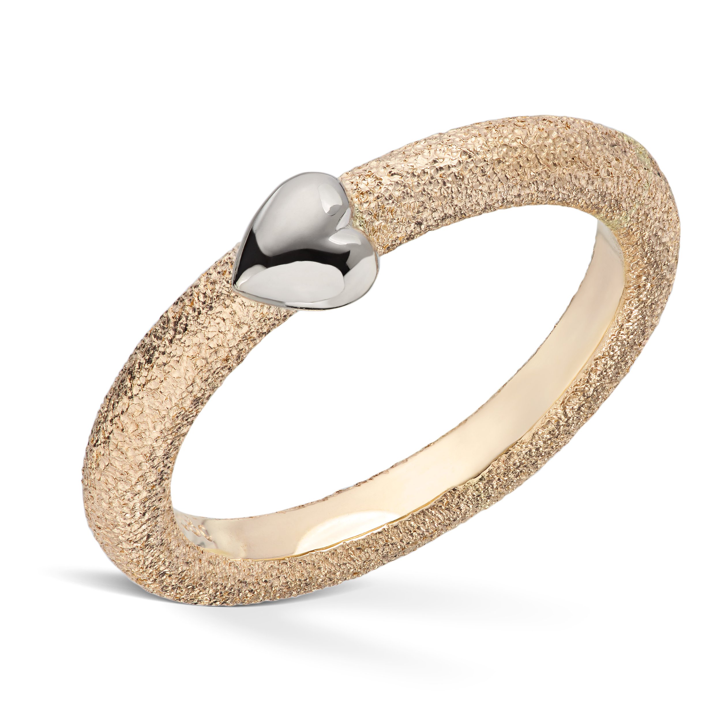 Van Bergen - Silver Heart Gold Ring
