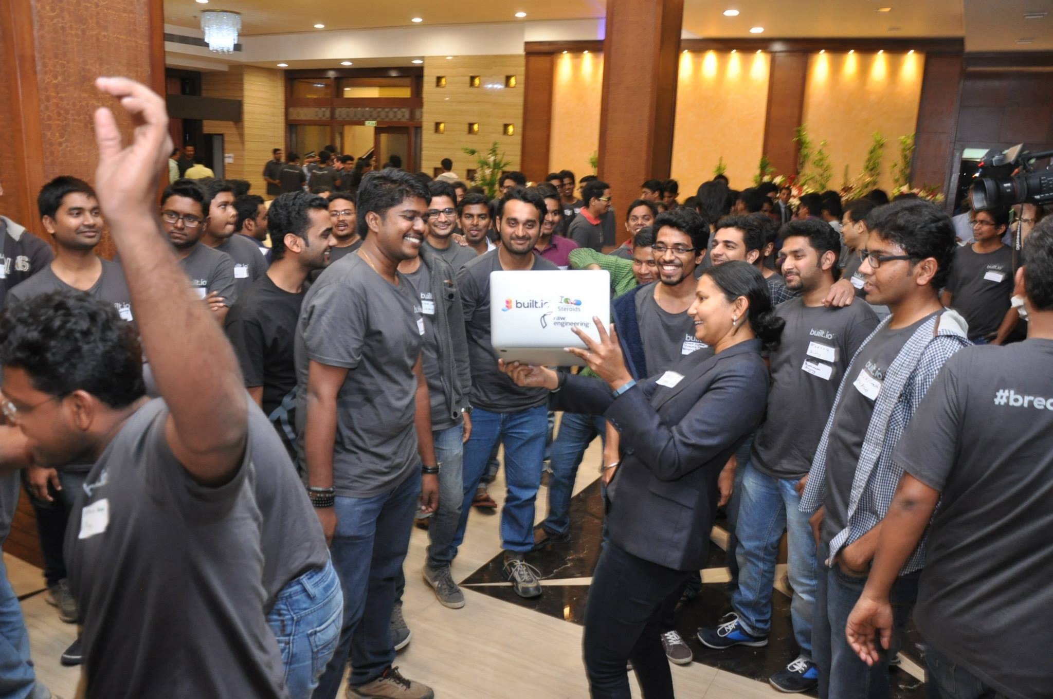 Neha with India team.jpg