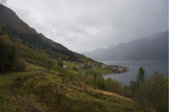 The town of Hovland, Norway