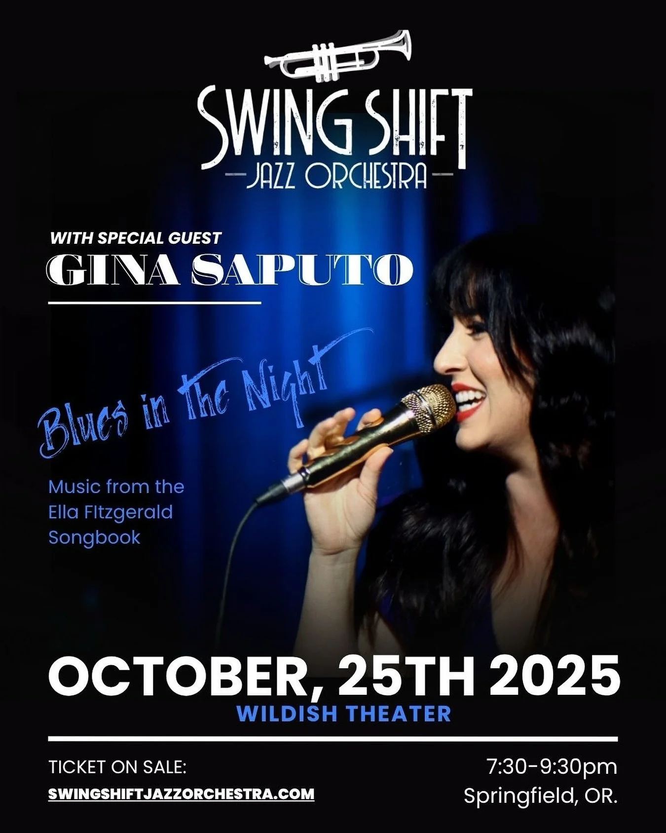 ✨Springfield, Oregon &mdash; I&rsquo;m coming home!✨
Join me October 25th at the Wildish Theater from 7:30&ndash;9:30 PM for a swinging night with the Swing Shift Jazz Orchestra 🎶

I&rsquo;m so excited to be the featured special guest, celebrating t