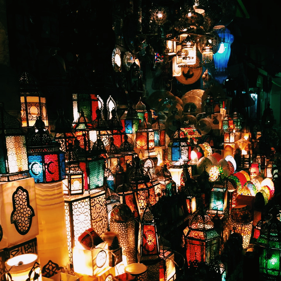 Lanterns at Cairo's Khan el-Khalili market.