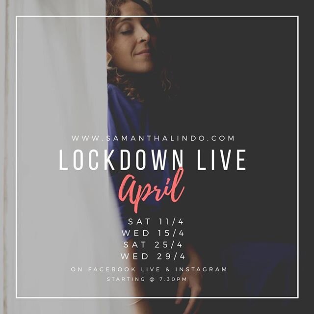 Say what!?! An amazing free gig by my very talented friend tomorrow evening.......Samantha Lindo // Lockdown Live: a Four-Part Streamed Gig Series throughout April starting this Saturday the 11th at 7.30pm. 
https://www.facebook.com/samanthalindouk/l