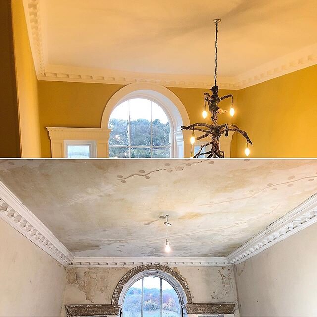 Listed house project are starting process was to make all substrates sound we were dealing with old flaking paint from years of water ingress mould and failing lime plaster ceiling mouldings and walls were all repaired woodwork on the window and plas