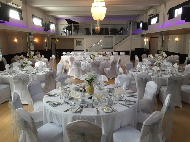White Wedding Intimate Reception at The Arlington Ballroom, Essex