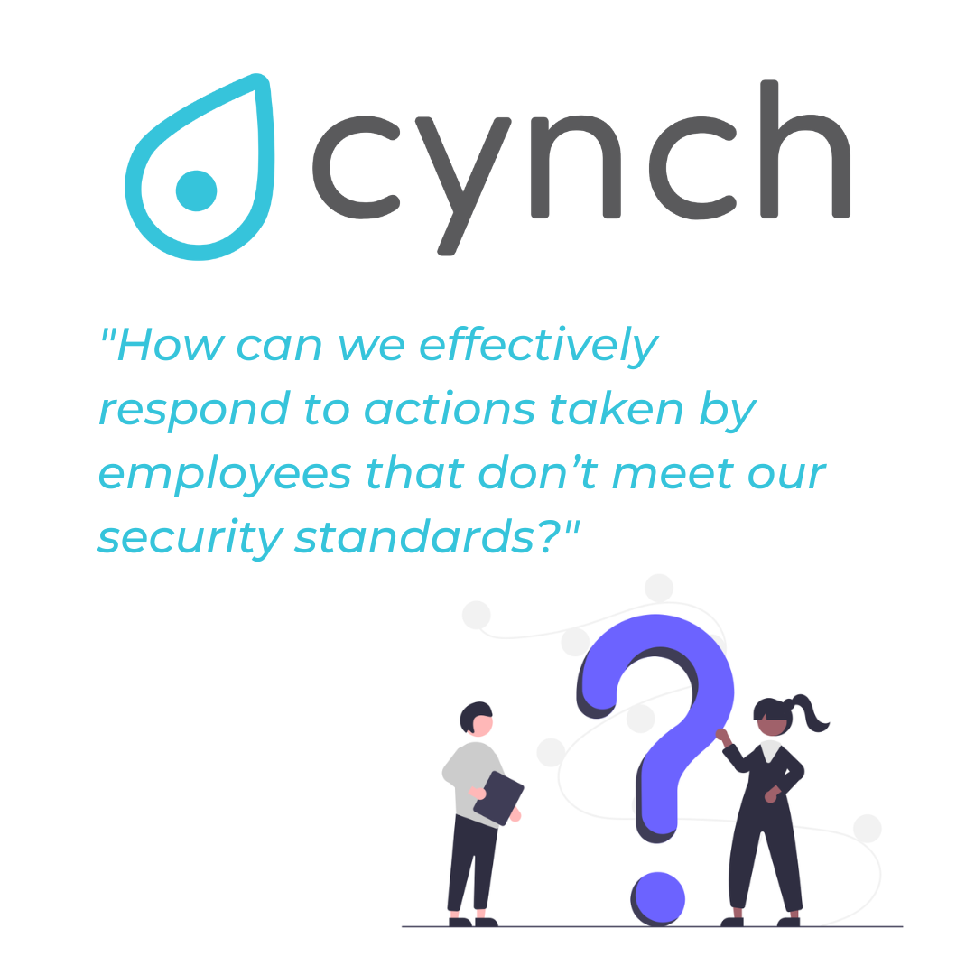 How can we effectively respond to actions taken by employees that don’t meet our security standards?