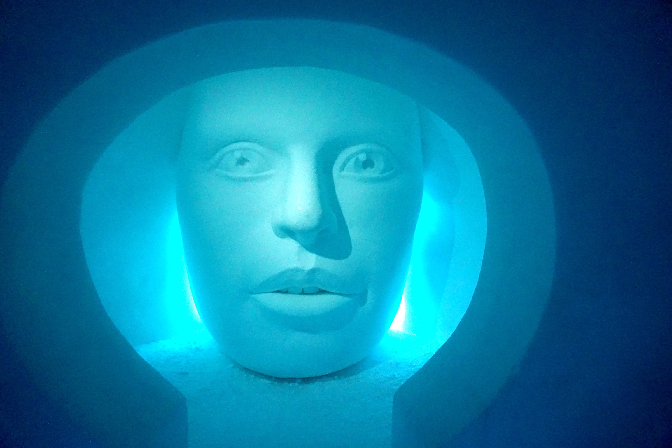 Eisskulptur in einem der Zimmer.