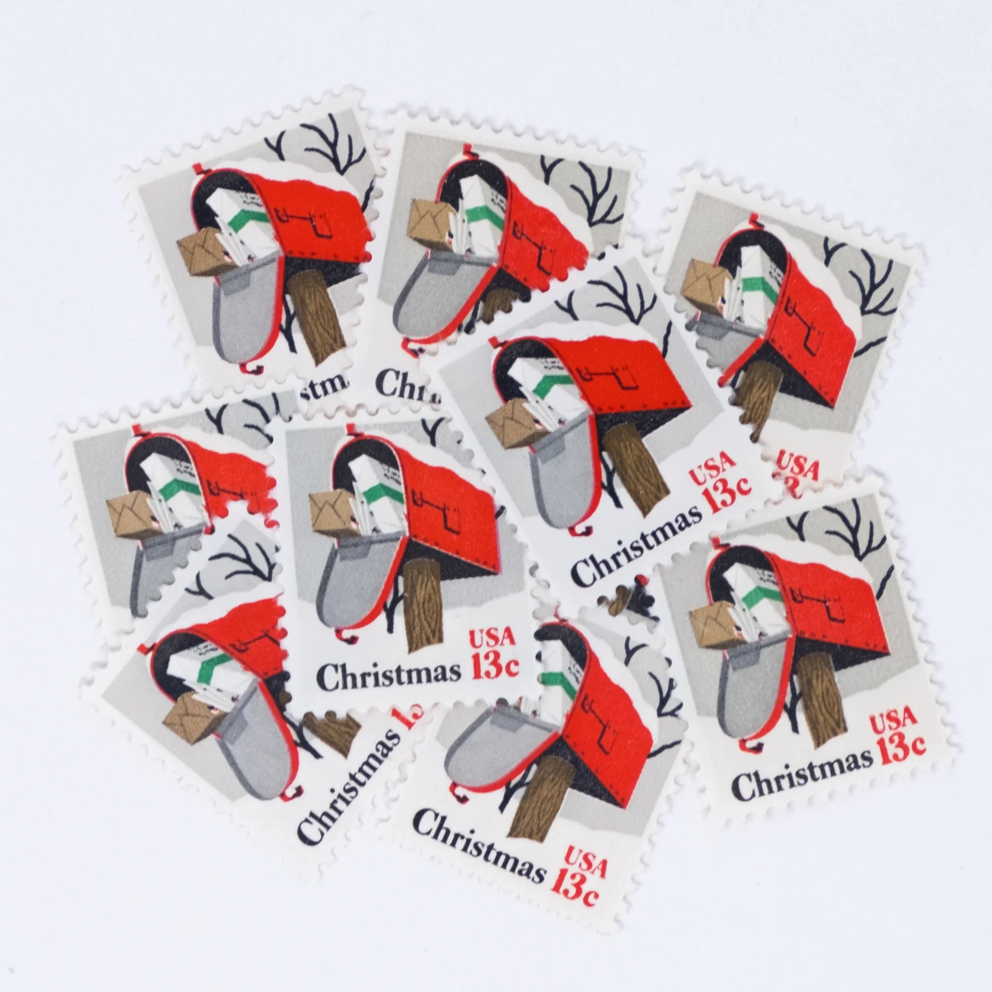 10 x 13-cent Christmas Mailbox Stamps