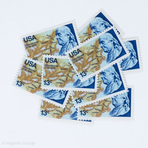 68 cents . Blue Vintage Postage Stamp Variety Pack . Set of 5 Marketplace  Postage Stamps by undefined