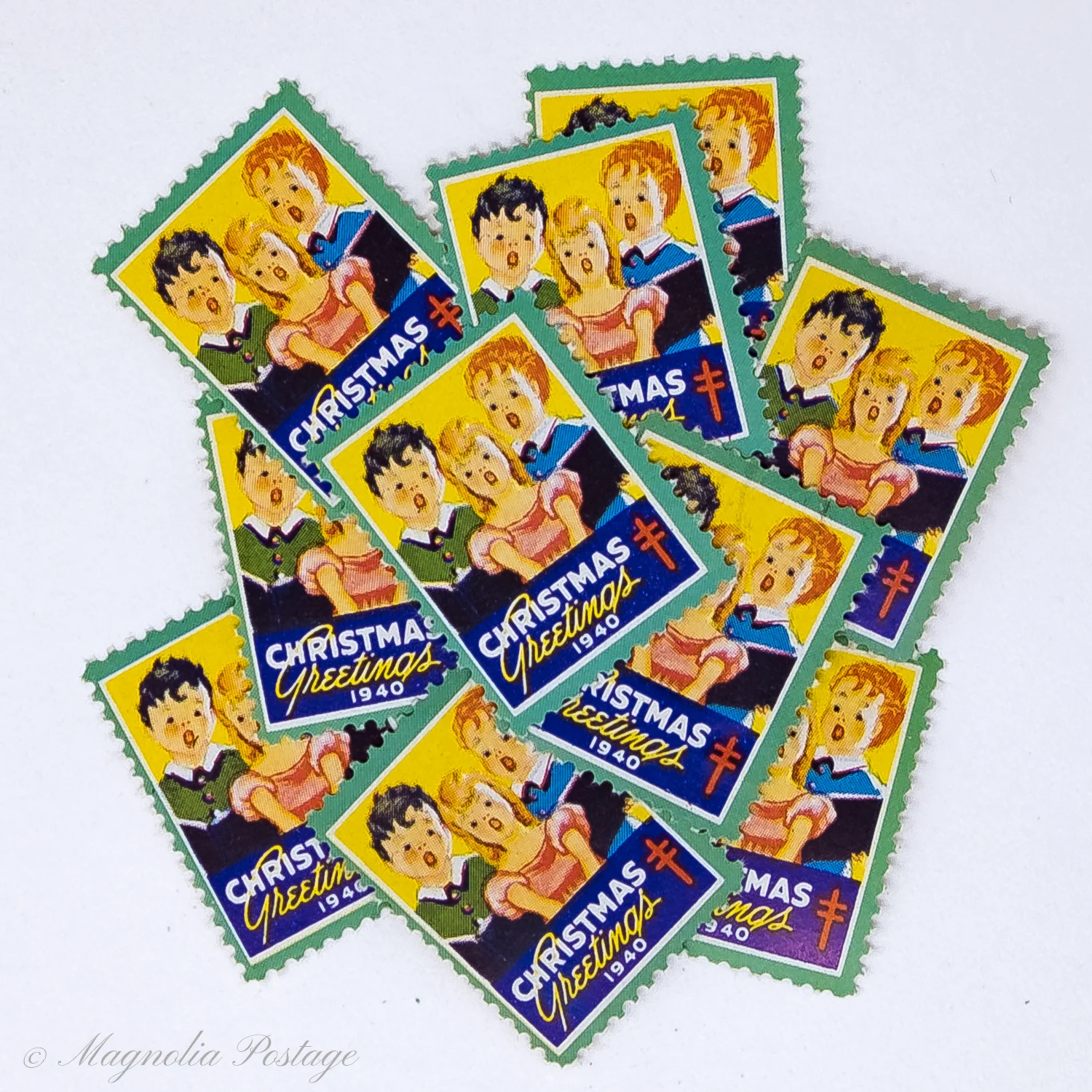 10 x 1940 American Lung Association Christmas Seals