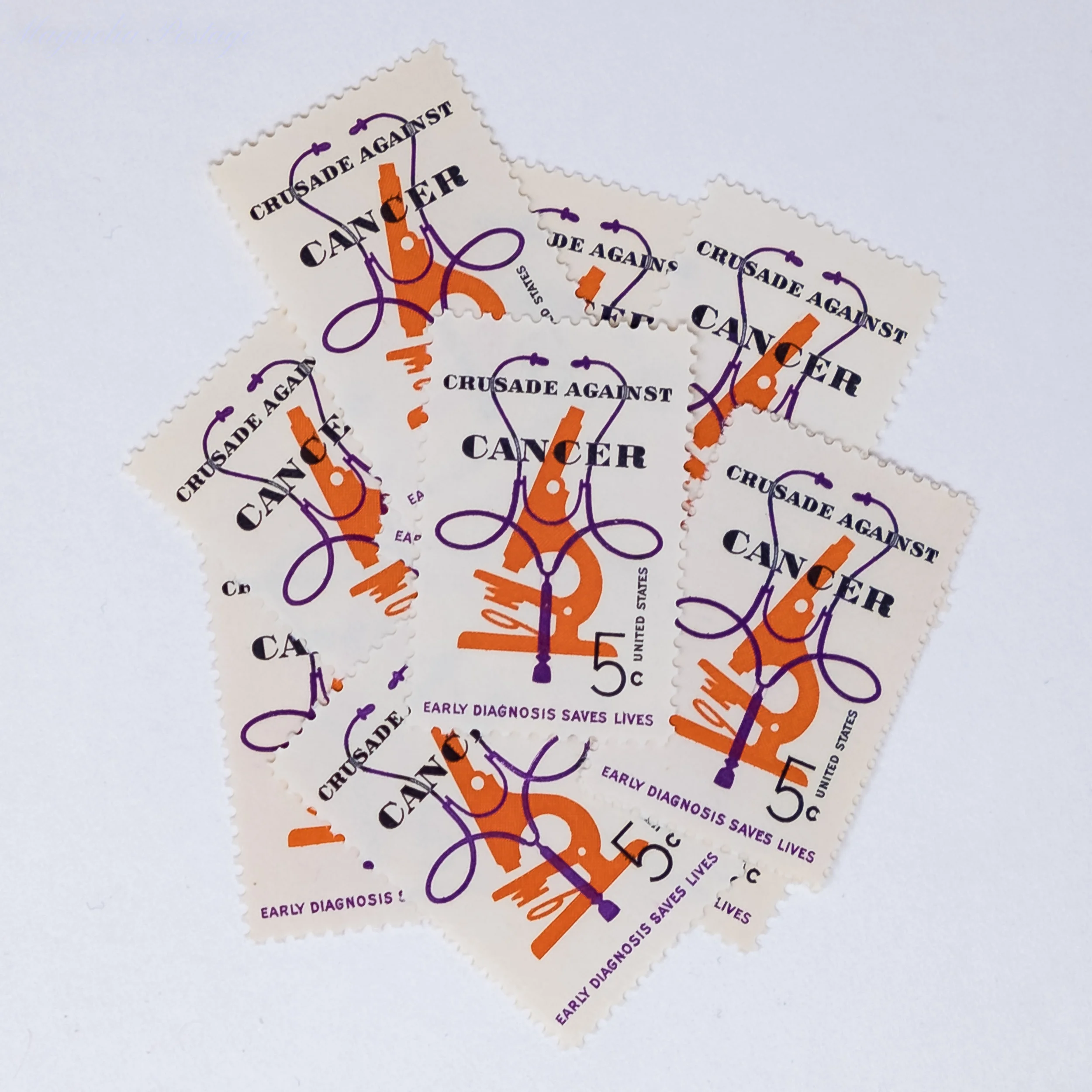 10 x 5-cent Crusade Against Cancer stamps