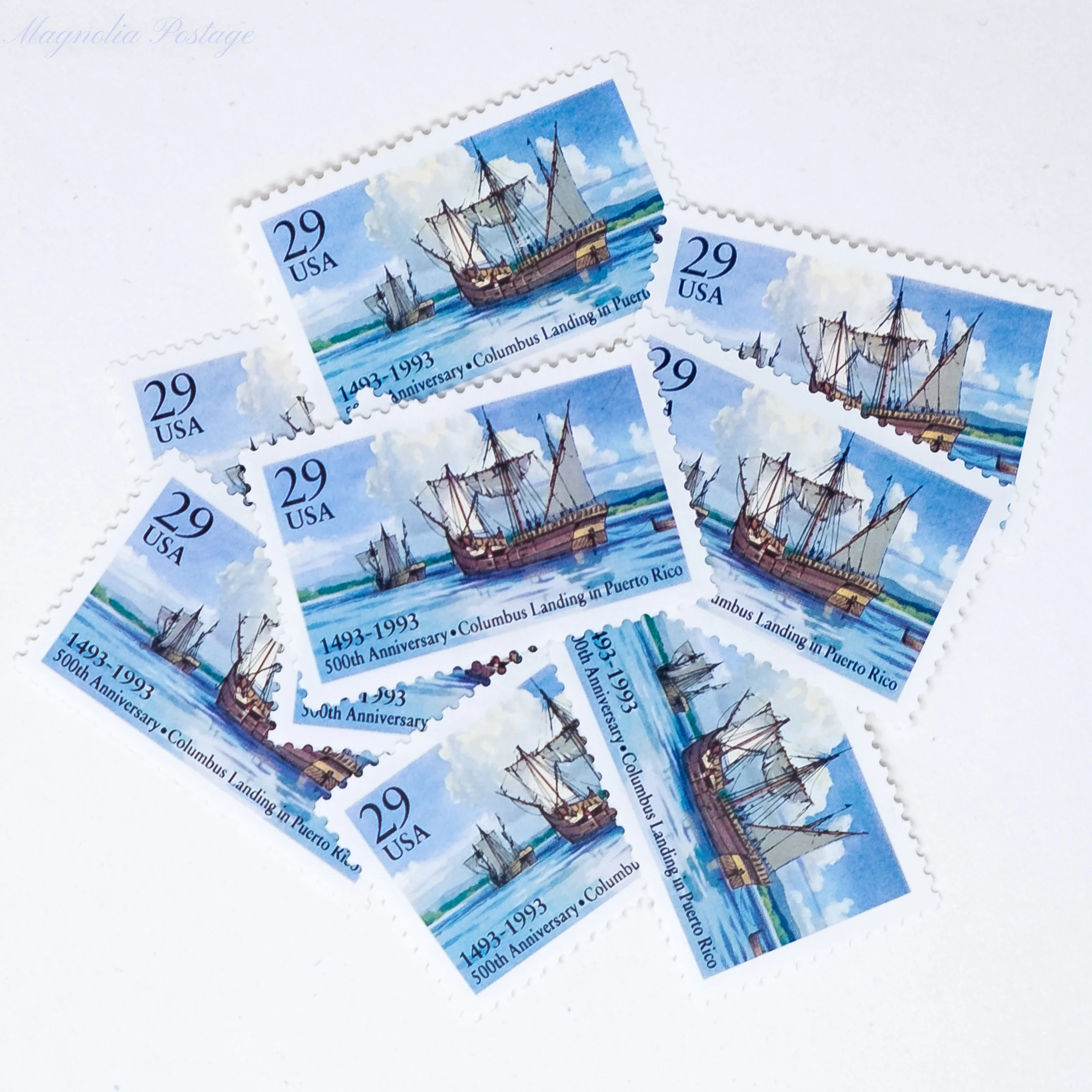 10 x 29-cent Columbus Landing in Puerto Rico stamps