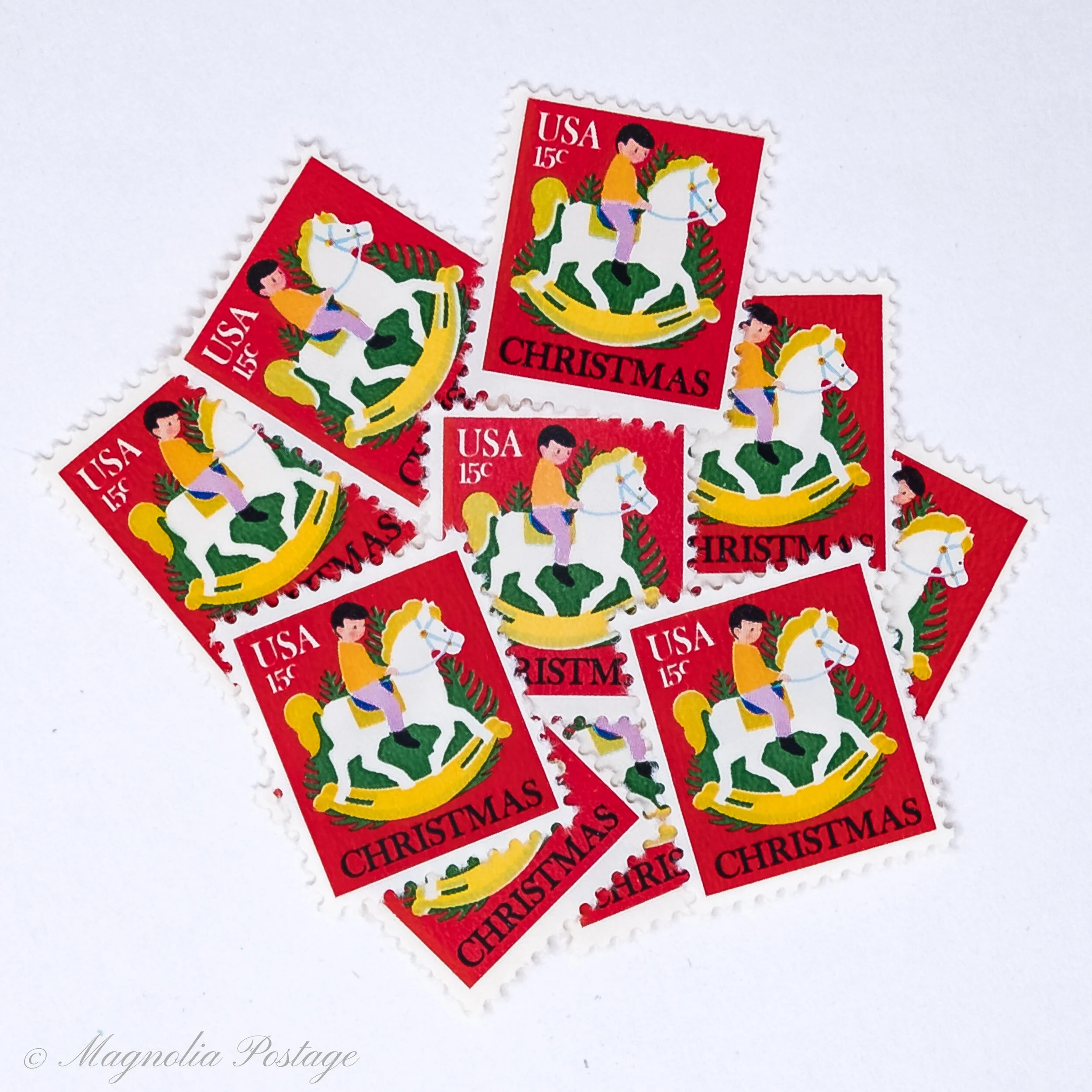 10 x 15-cent Rocking Horse stamps