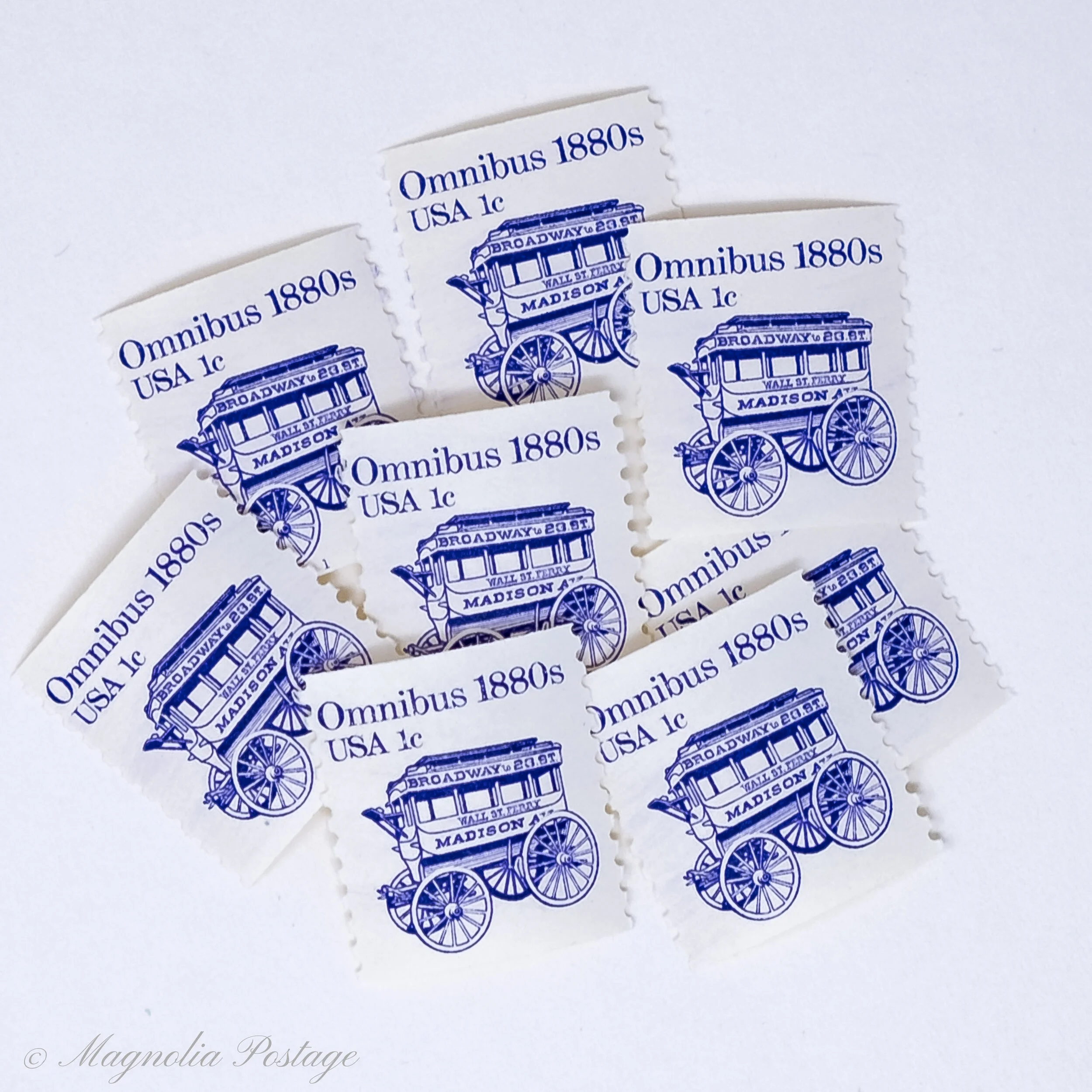 10 x 1-cent Omnibus 1880s stamps