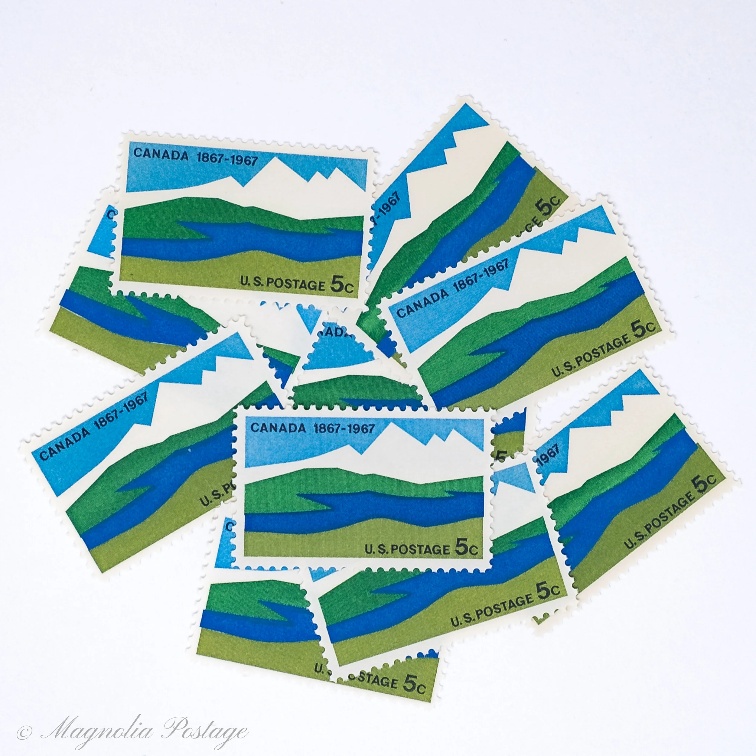 10 x 5-cent Canada stamps