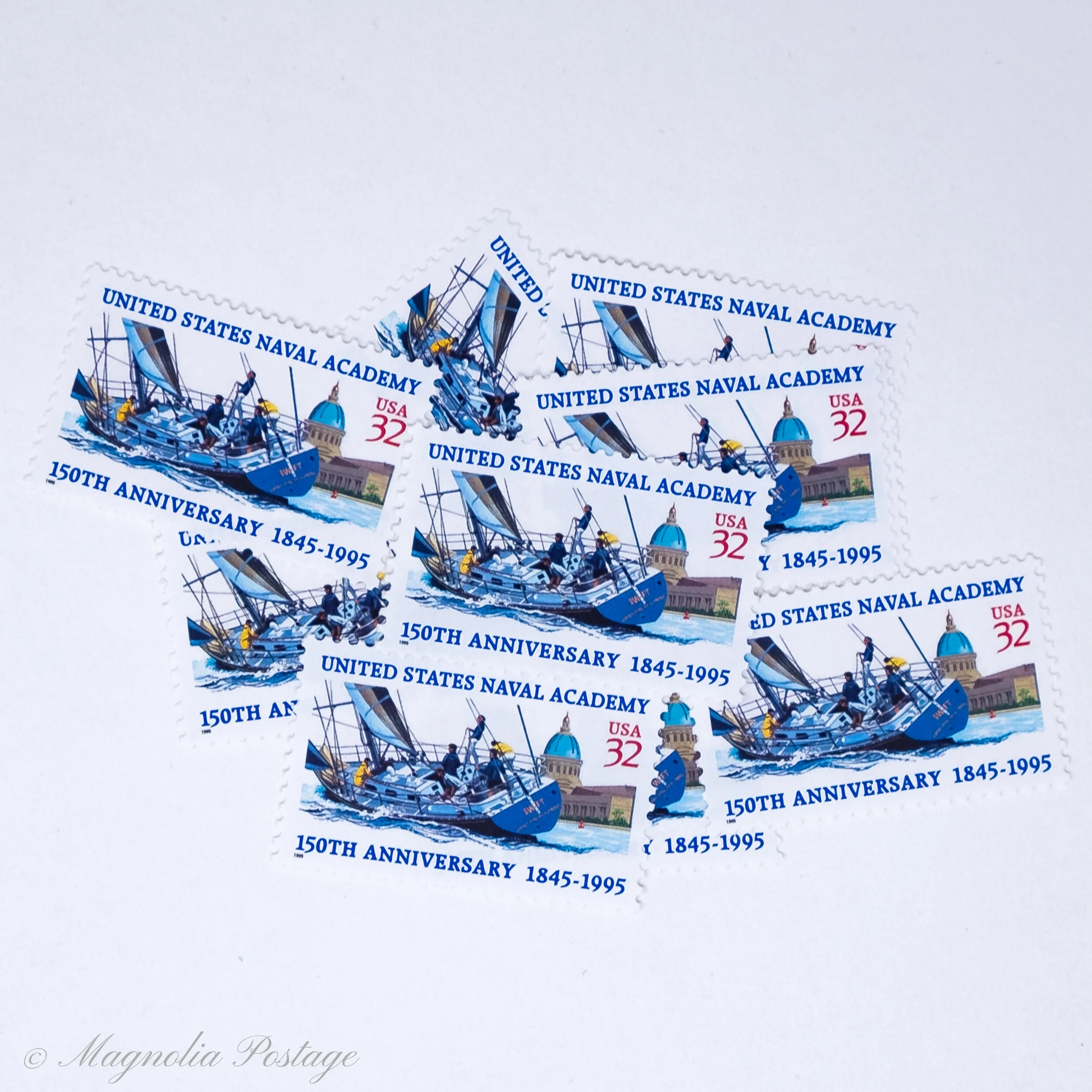 10 x 32-cent United States Naval Academy stamps