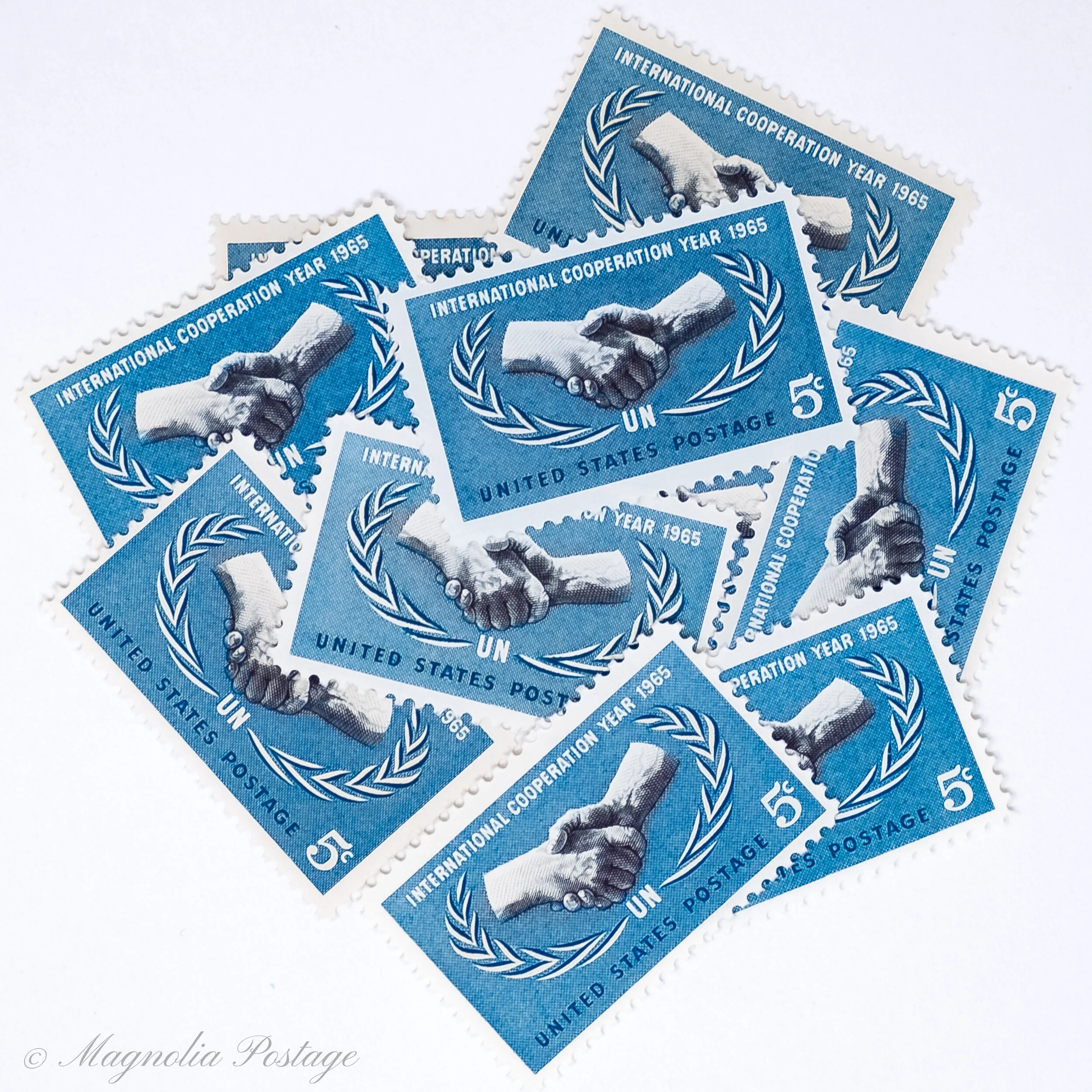 10 x 5-cent International Cooperation Year stamps