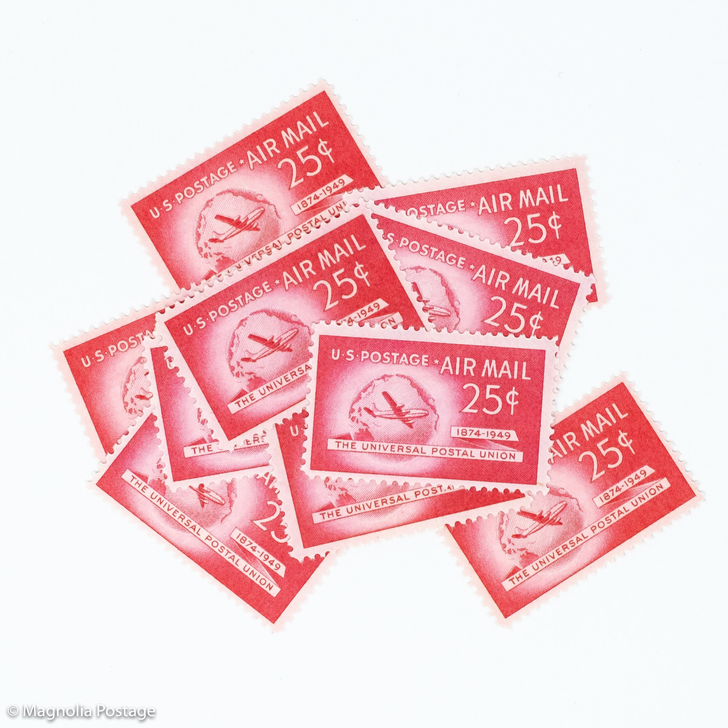 10 x 25-cent AirMail The Universal Postal Union stamps