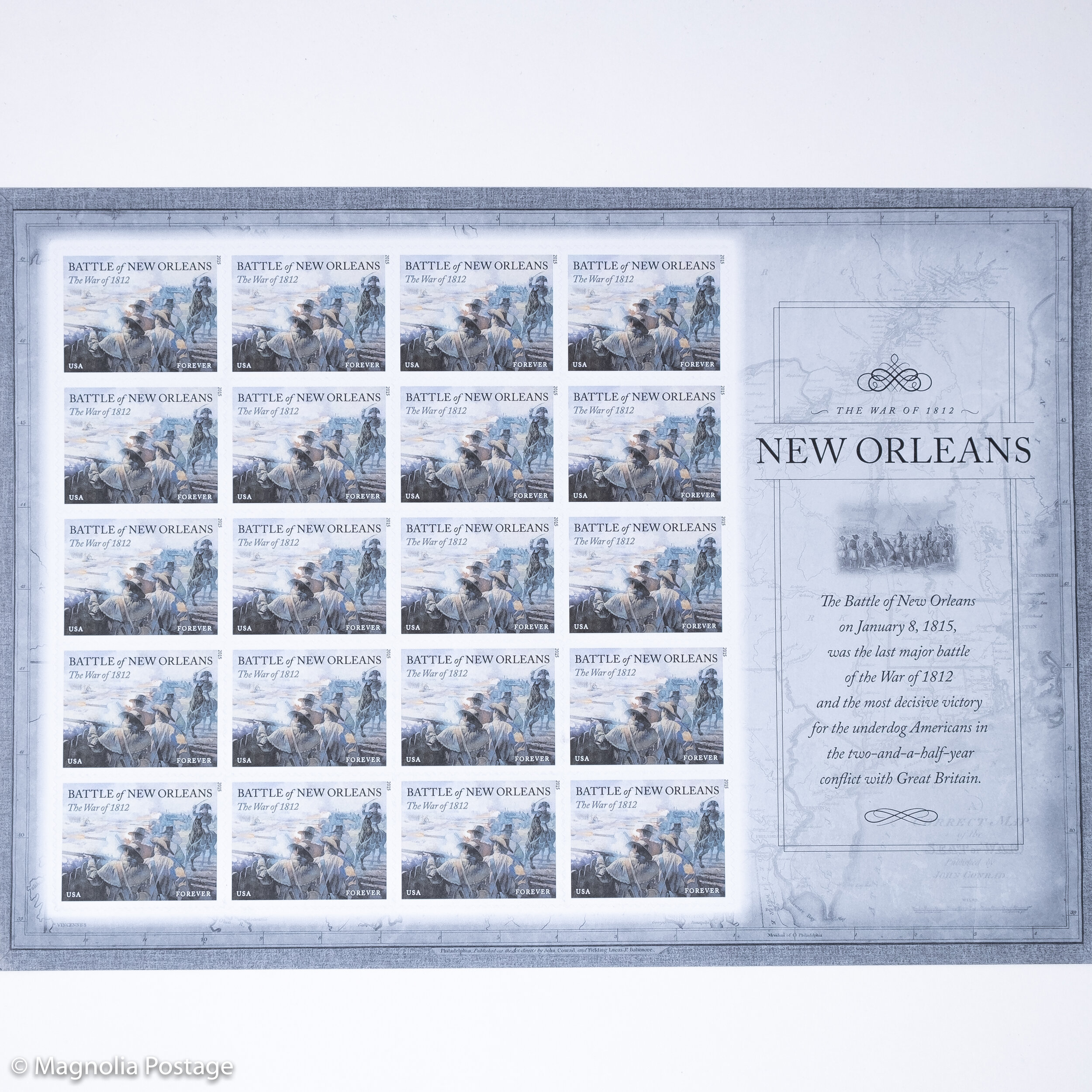 20 x 1-ounce forever Battle of New Orleans Stamps
