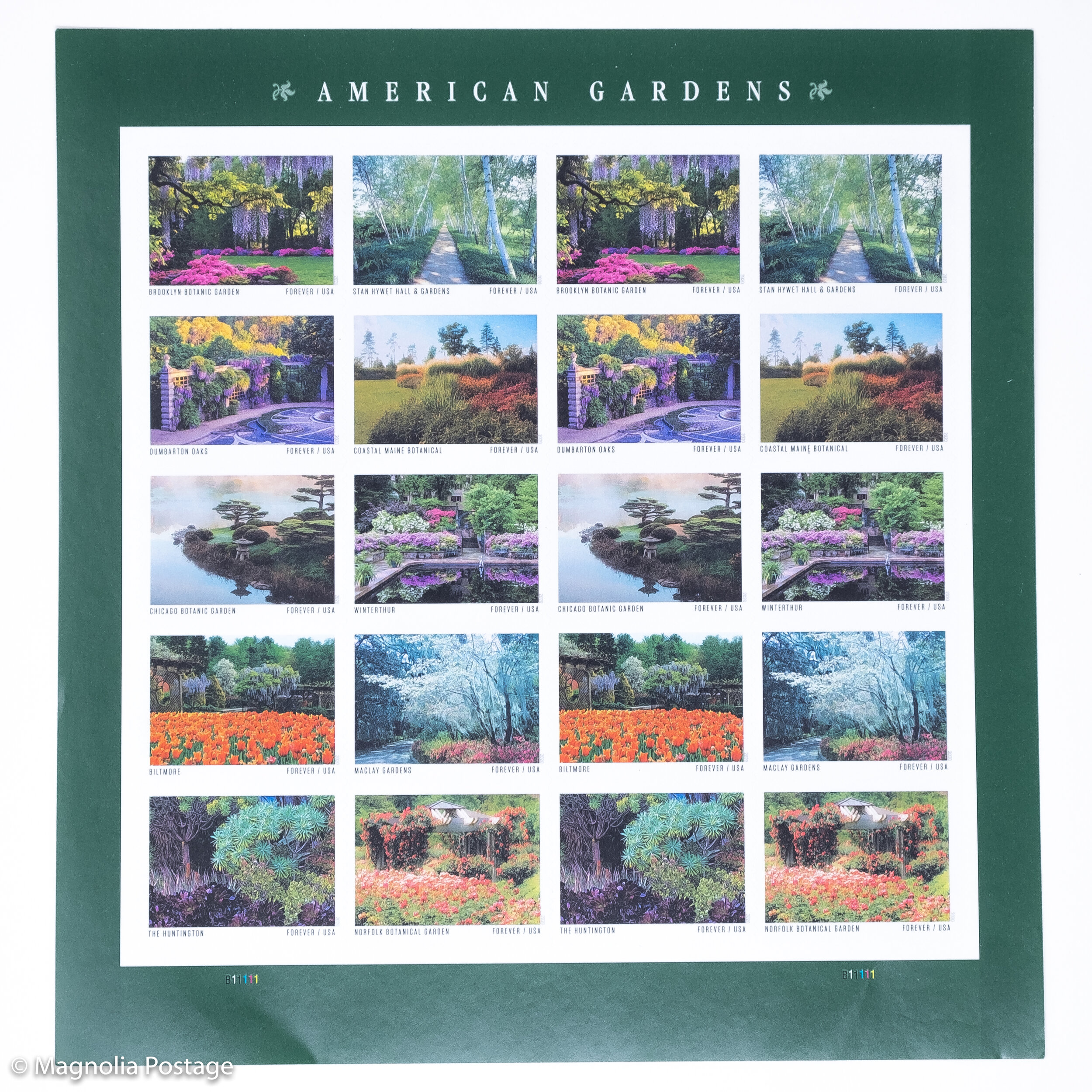 20 x 1-ounce forever American Gardens stamps