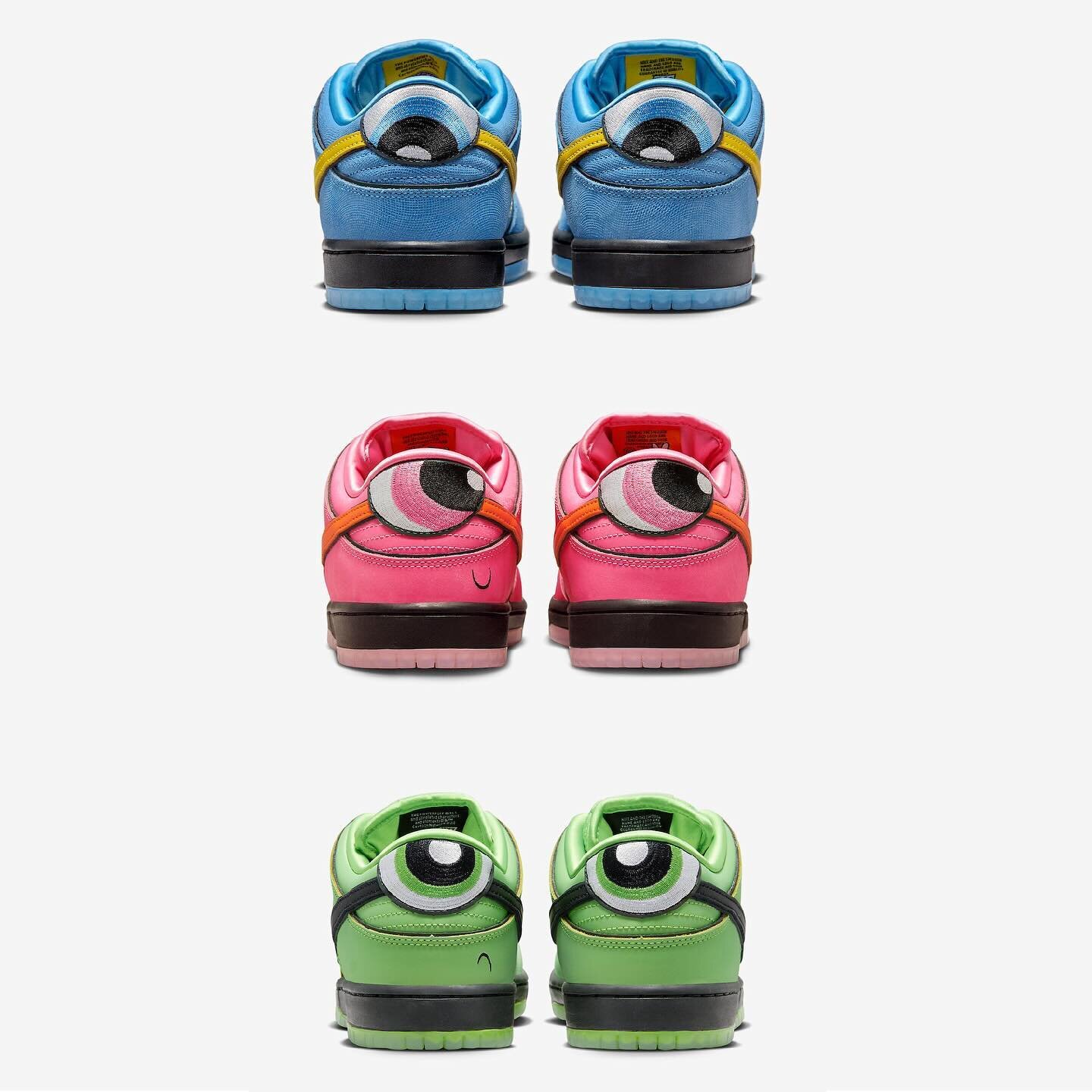 -
NikeSB teams up with the Powerpuff Girls on a juggernaut holiday collaboration paying tribute to the three iconic heroines of the wildly popular animated series.

The collection features three different Dunk Low colorways - Blossom, Bubbles and But