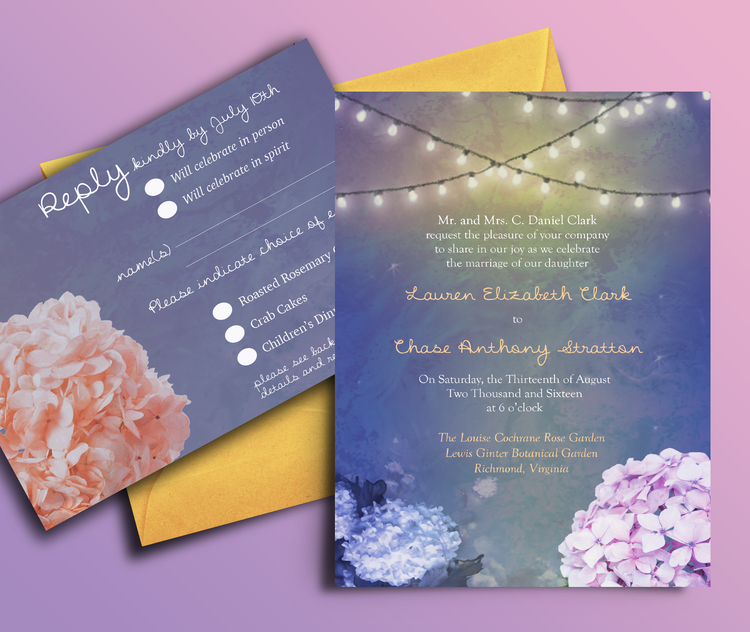 Wedding Invites and Reply Cards