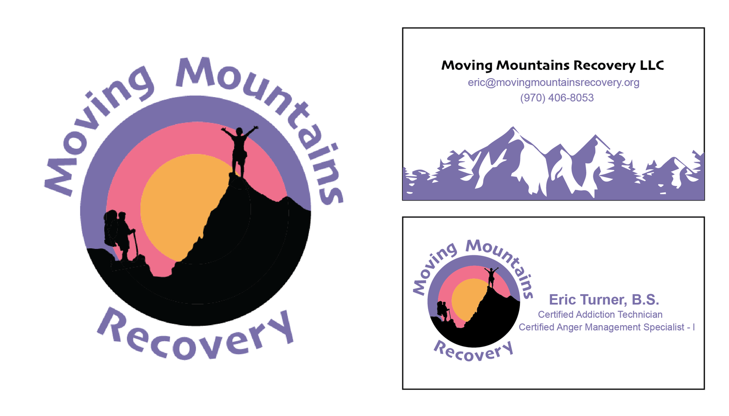 Logo, front + back business card I created