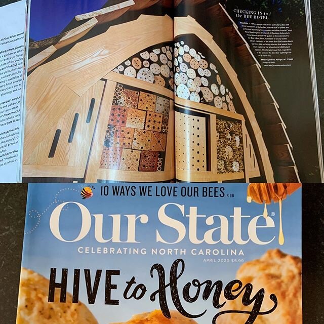 Our State Magazine highlighting the #jcraulstonarboretum #airbeeandbee house