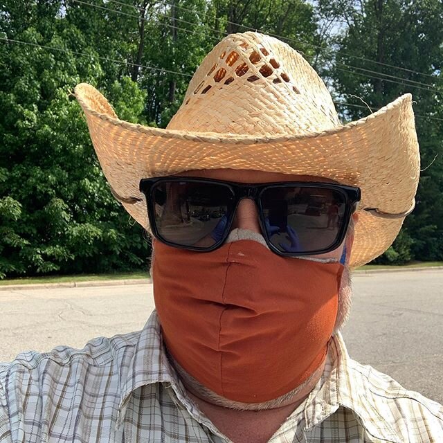 COVID chic. The mask was a lot more bearable when temps were low.