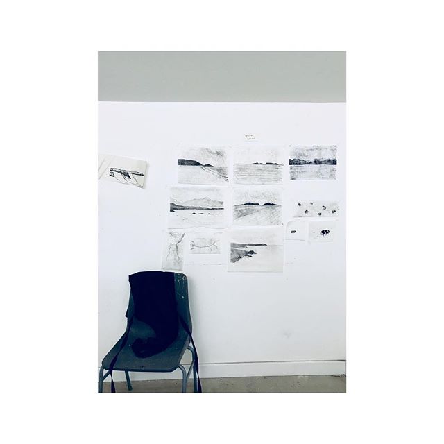 @marthaorbach &lsquo;s workspace in the #glasgow #houseforanartlover #residency making exciting things.
.
.
.
.
#glasgowart #drawing #artiststudio #artistsoninstagram #instadaily #monochrome #composition #artist #studio